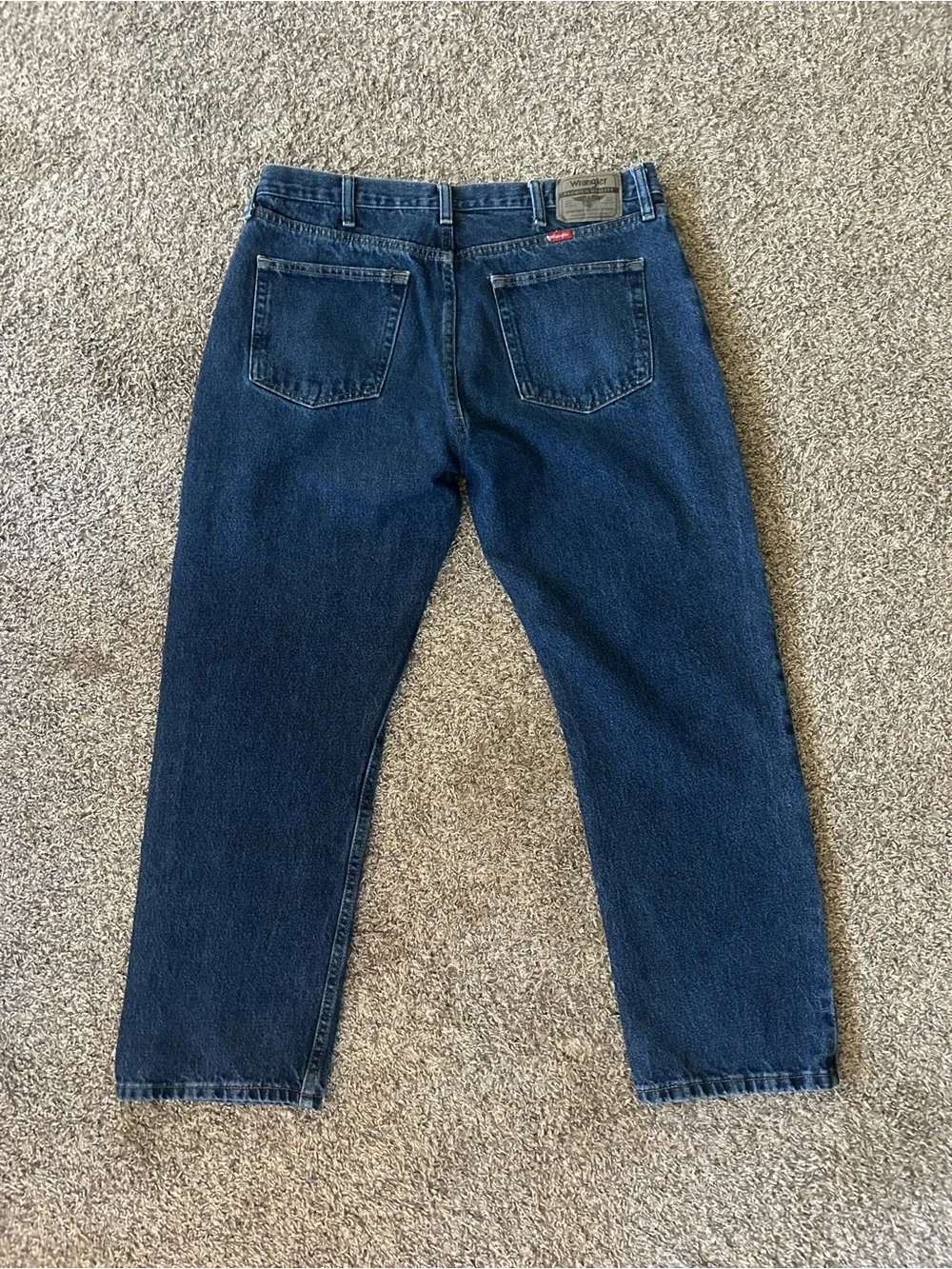 Wrangler Men's Dark Blue Straight Jeans